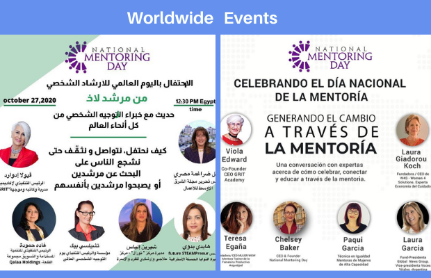 Mentoring Events and conferences take place in Cyprus, Spain, India, UK, Hong Kong, Middle East.
