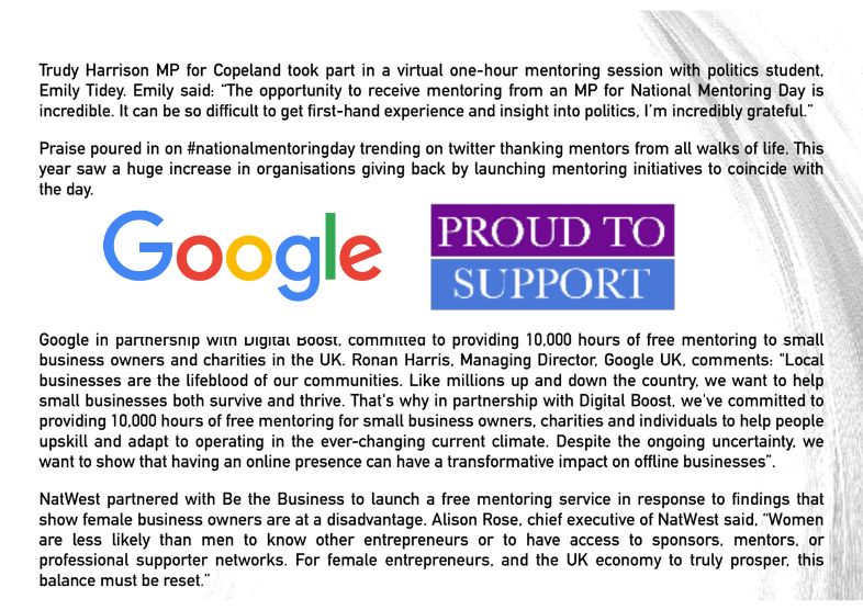Parliament News - Google Promise 10,000 Hours of Mentoring